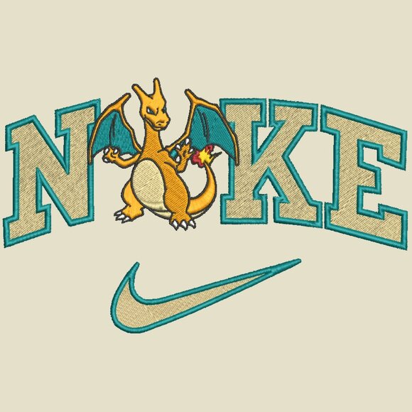 Nike Pokemon Charizard Embroidered Adult Unisex Crewneck Sweatshirt Cozy - Picture 2 of 12